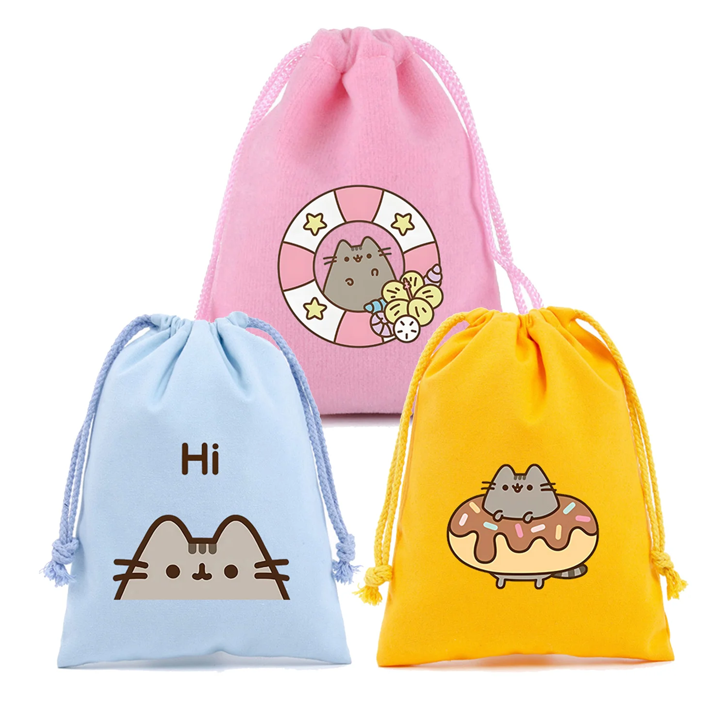 Pusheen Cat nuova borsa con coulisse stampa cartone animato sacchetti regalo bomboniere sacchetto di immagazzinaggio borsa per bambini borsa da