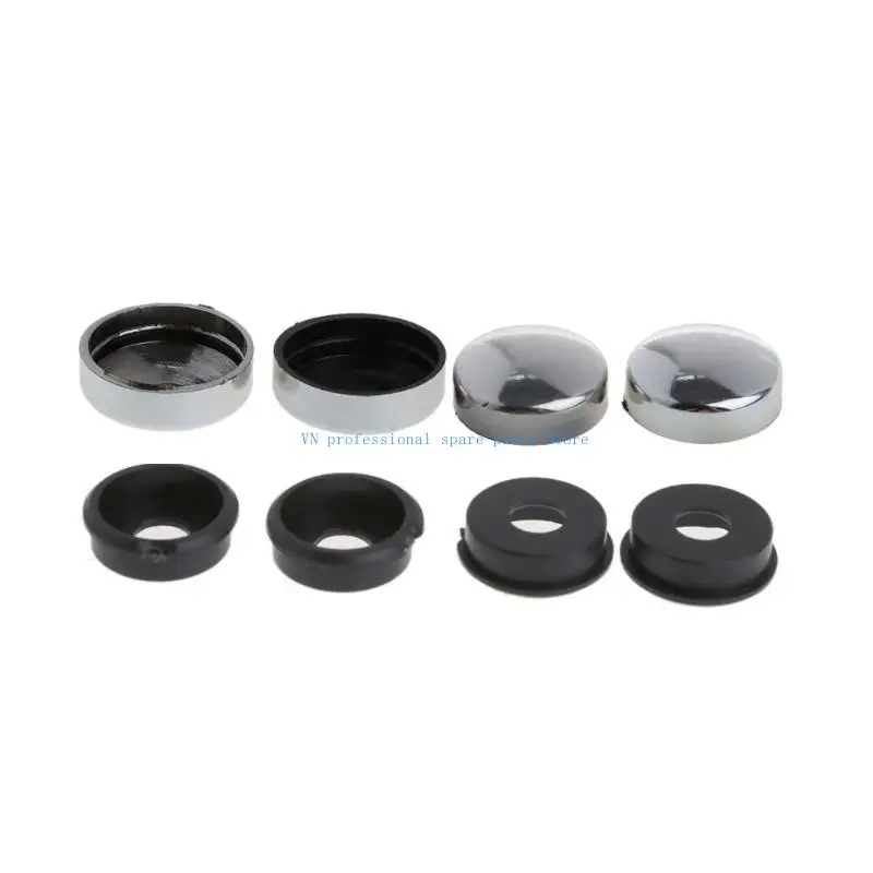 41XA 8Pcs Universal Car Truck License Plate Frame FIxed Screws Nut Caps Bolt Fastener for Locking Car Tag
