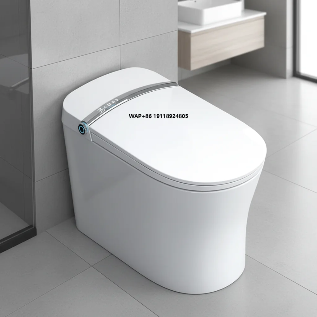 New Water-Saving Toilet-Heated Seat Remote Control Elongated P-trap Rear Washing Radar Sensor Auto Flush Smart Modern