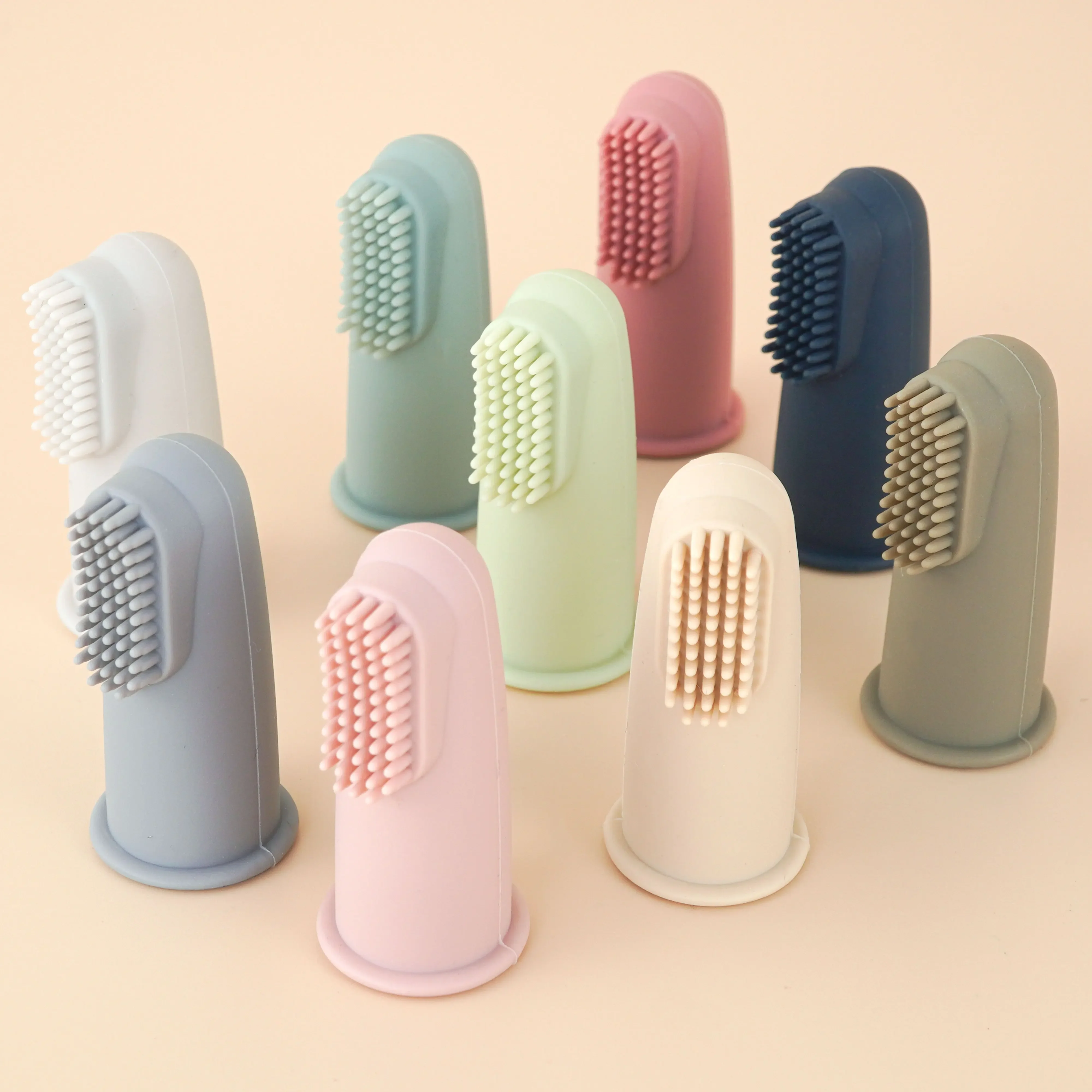 Denti per bambini Spazzola per la pulizia dell'igiene orale Spazzolino per la salute del bambino Spazzolino per le dita Articoli per neonati Accessori portatili da viaggio