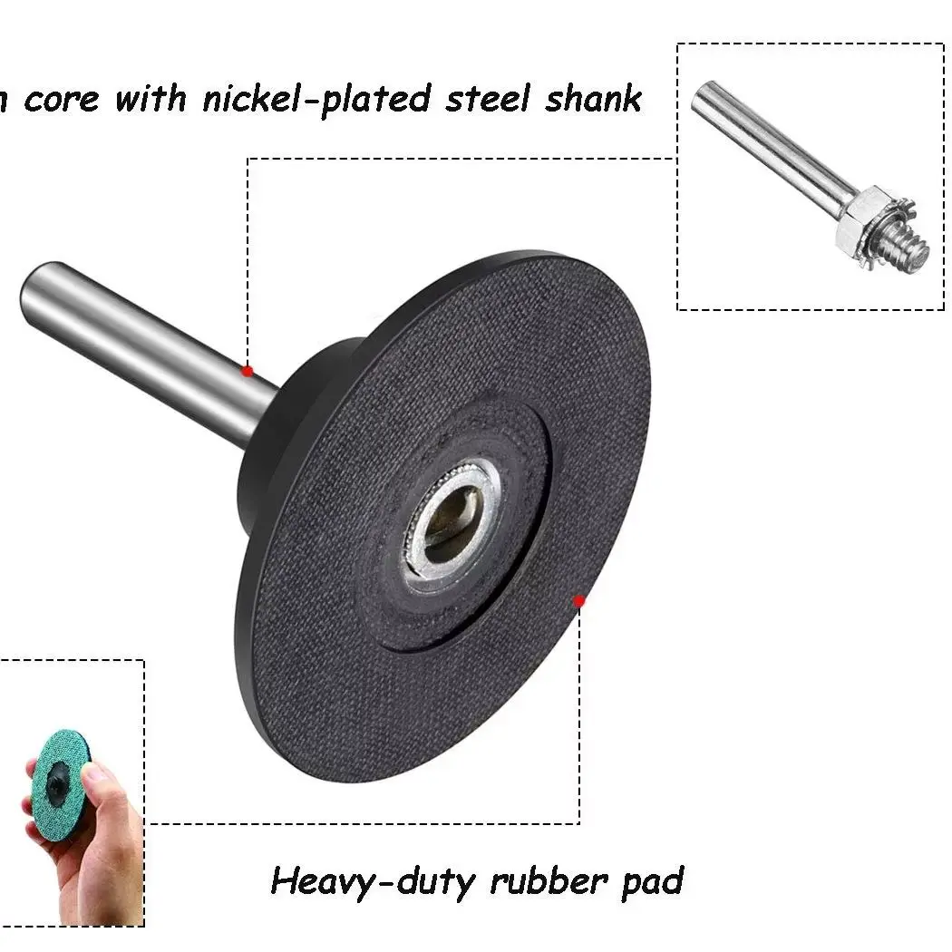 1 Pcs Black 2/3 Inch Spiral Pallet Roll Lock Sanding Disc Sanding Pad Holder Abrasive Tools M6 Thread Accessories Hook Loop