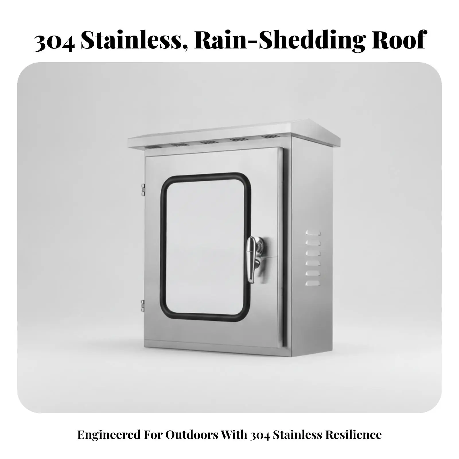 Outdoor Power Cabinet Stainless Steel Electrical Enclosure Box with Transparent Window