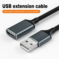 USB2.0 Extension Cable Mouse U Disk Computer Keyboard Connection Extended Data Cable Nylon Braided 1M 2M 3M Aluminum Alloy