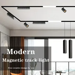 Recessed LED Ceiling LightLong Tube Pendant LightsAll Aluminium Grille Lights Surface Mounted Spotlight Magnetic Track Lights
