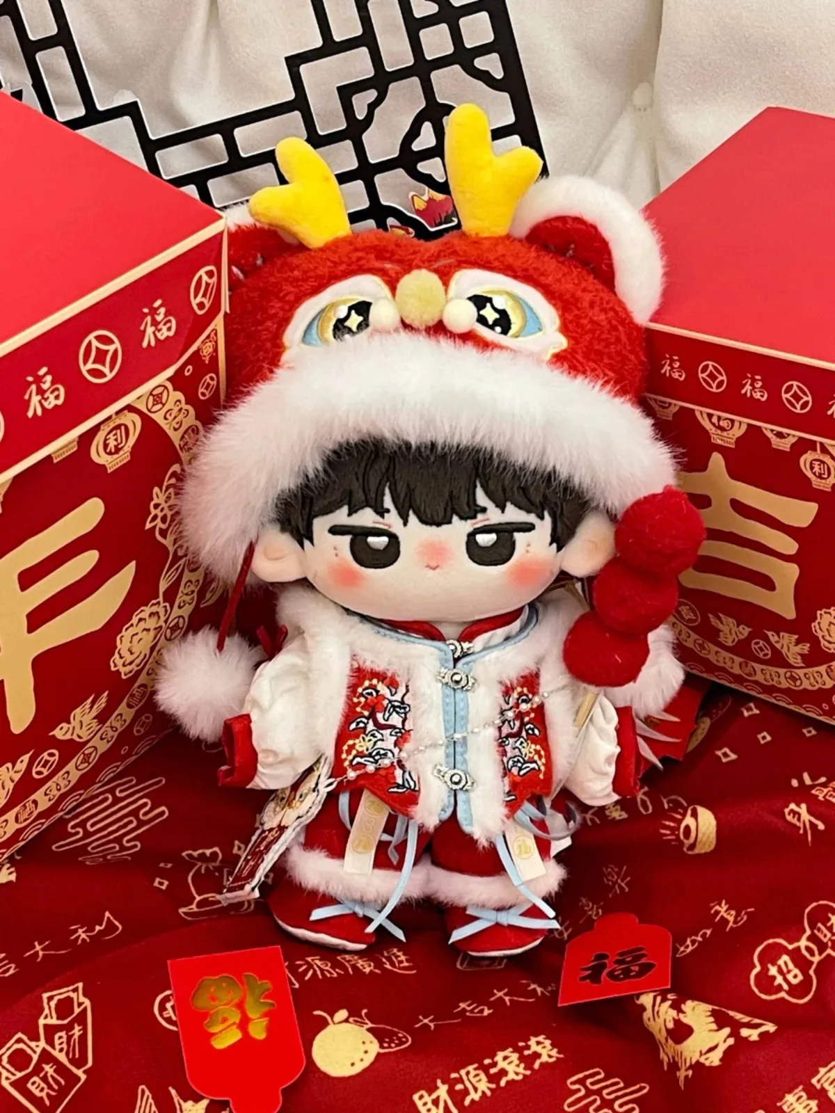 بدلة زي العام الجديد حمراء للفتيان والفتيات ، فستان ملابس ، ملابس جميلة ، هدايا تأثيري ، حلوة ، رائعة ، أصلية ، 20