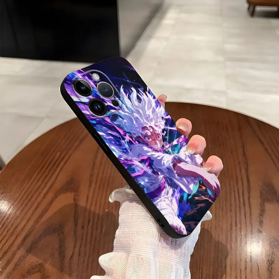 Black Soft Phone Cover Case for iPhone XR 7 8 17Air 15 16 14 Plus XS Max 13 12 11 17 Pro Max One Piece Luffy Cool