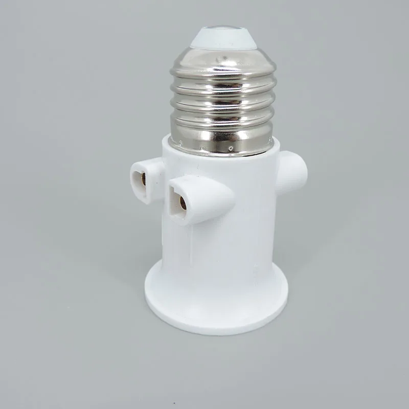 AC 100-240V E27 to E27 2-pin EU plug LED Bulb Lamp Adapter Lighting ABS Holder Base Connector Screw Light Socket Conversion 4A T