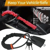 Dispositivo antirrobo Universal para bloqueo de volante de coche, bloqueo de hebilla de cinturón de seguridad, bloqueo de cable de acero, bloqueo de cable de acero, mo de coche
