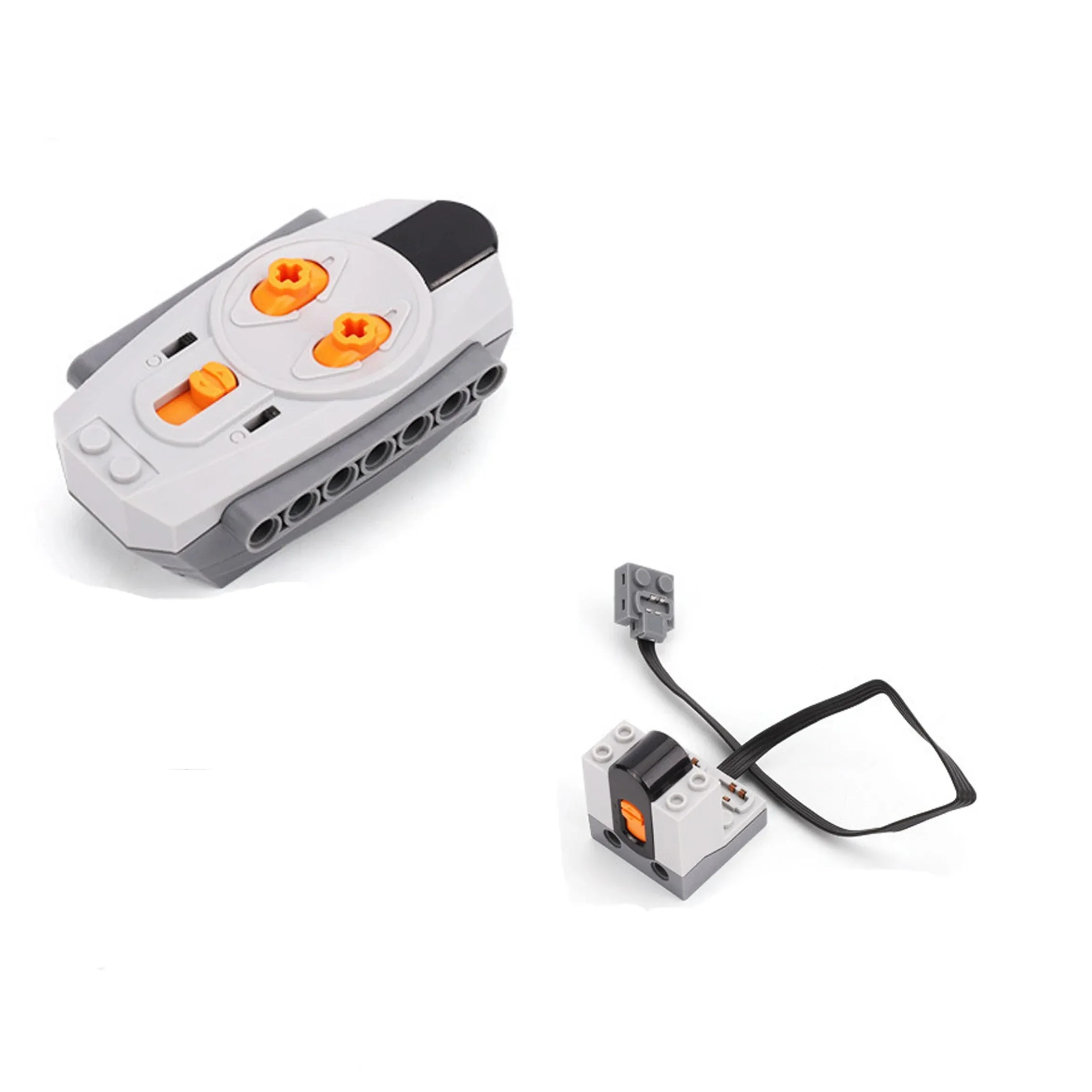 Elektrische motorset de auto Afstandsbediening Accubak Schakelaar met led-licht Power Functie MOC Bouwstenen Auto's Motorspeelgoed