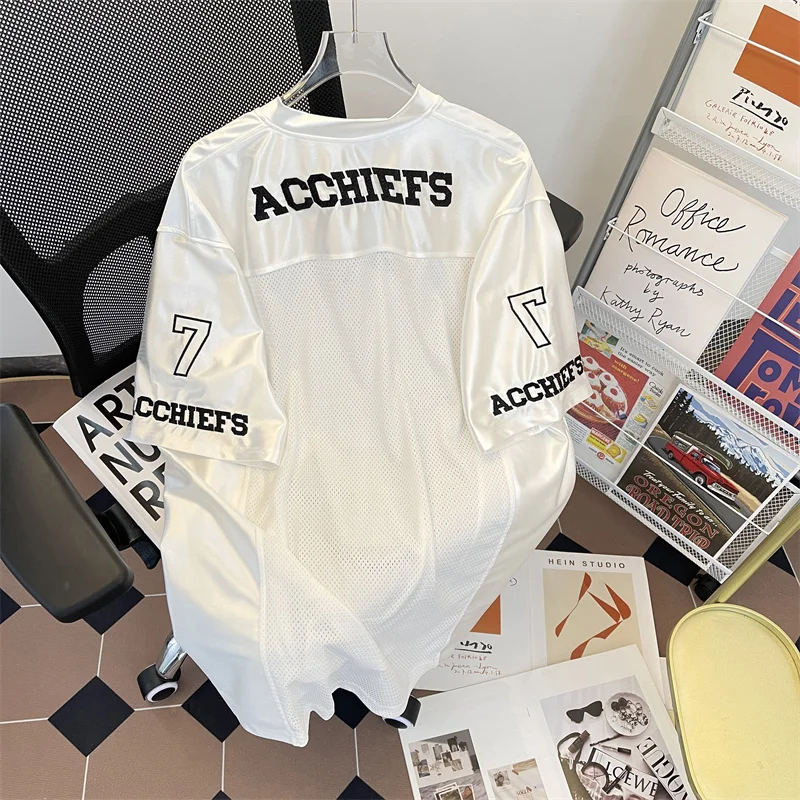 

Summer 2025 Men's Casual Spor ort Sve T-irt Trendy Streetwear Loose Fit Design Sensation Fooall Kit