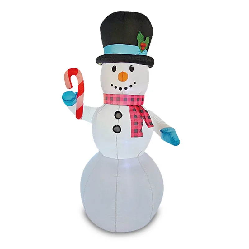 

Christmas Inflatable Christmas Snowman Candy Stick LED Luminous Air Model Outdoor Party Garden Decoration Ornament