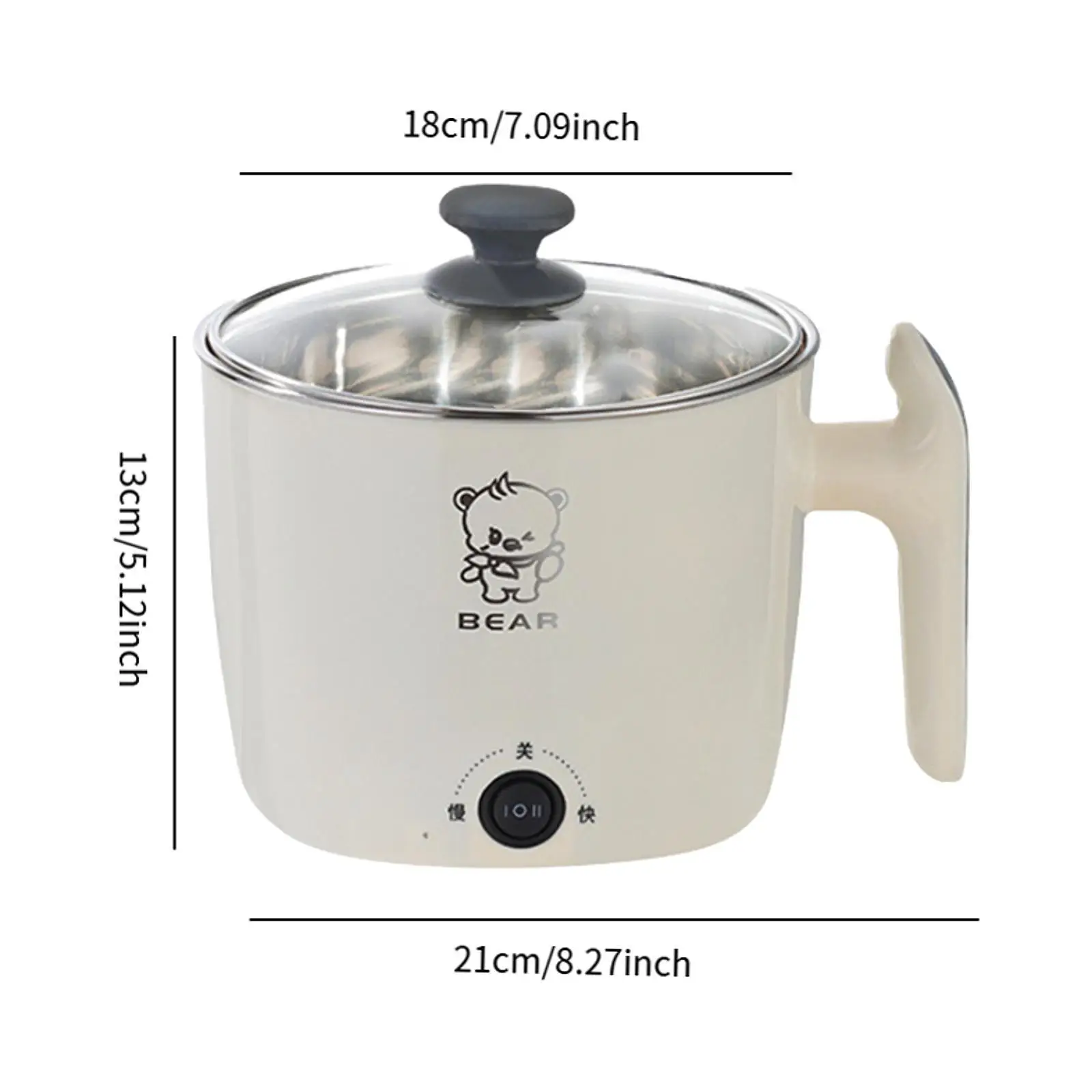 وعاء ساخن كهربائي، إيقاف تشغيل تلقائي، طباخ صغير لطهي حساء الشوفان