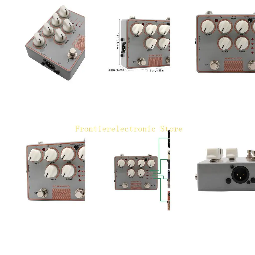 

G8DB Plugs Play Auditory Device with 4 Cabinet Emulations Headphone 1/8''