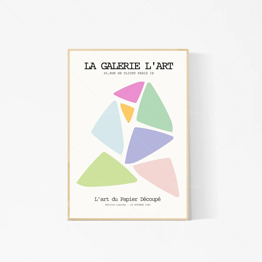 Exhibition Poster Print, Flower Market Print, Abstract Art, Museum Poster, Matisse Style, Organic Shapes, Digital Print