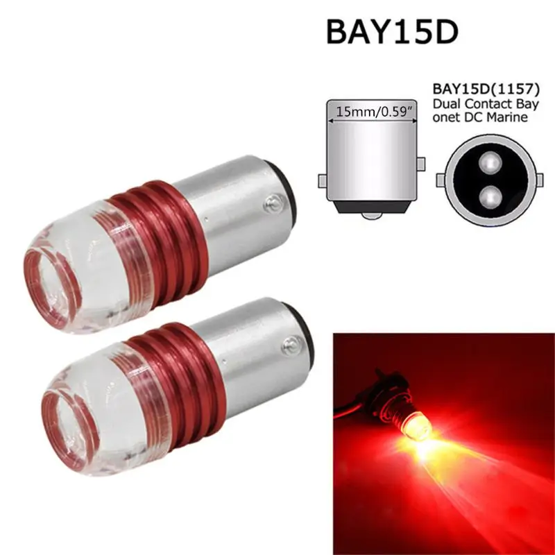 Automotive Flashing LED Parking Tutn Brake Light Bulb 1156 1157 2W