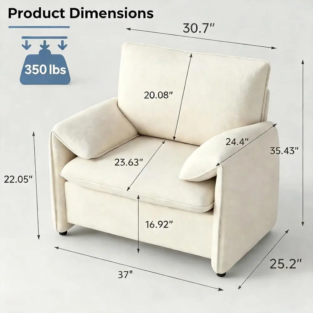 Oversized Accent Chair, 37