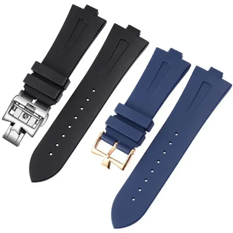 Silicone Rubber Watch Band For Vacheron Constantin Overseas VC 47450 VC 49020 Wristband 25MM-8MM Men\'s Luxury Watch Strap