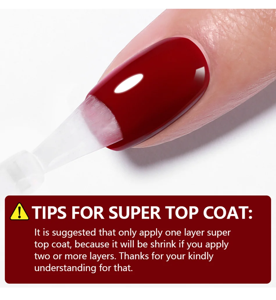 BORN PRETTY Base Gel Super Top Coat Nagellack Design-Verstärker Lack Semi-Permanent Abziehbarer UV LED Nagelkunst-Lack 10ml – Detail 11