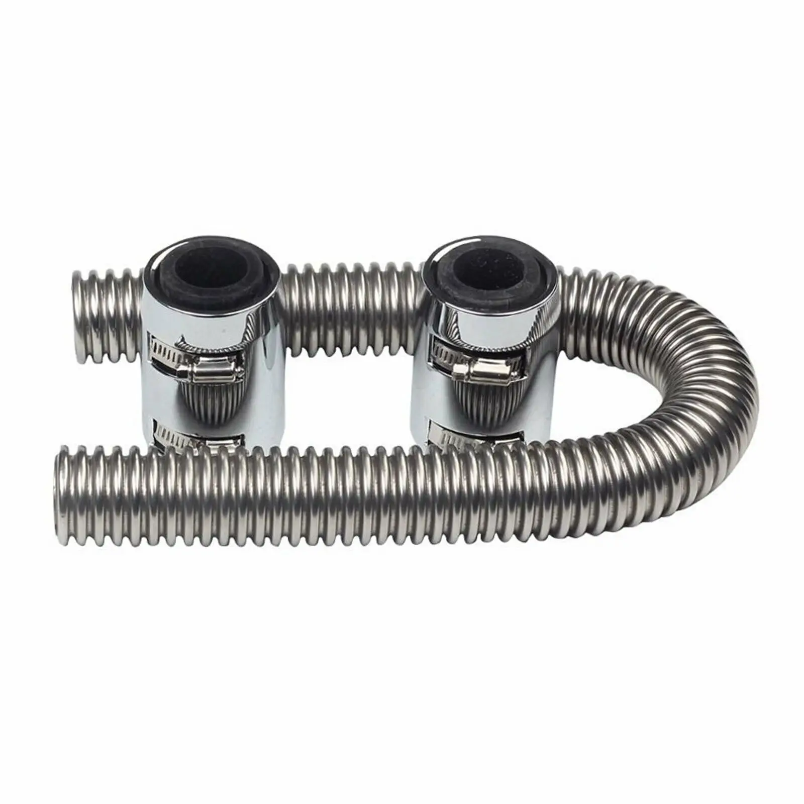 36'' Universele roestvrijstalen radiator Flexibele koelvloeistofwaterslangset met doppen WP-1002-36-2-S