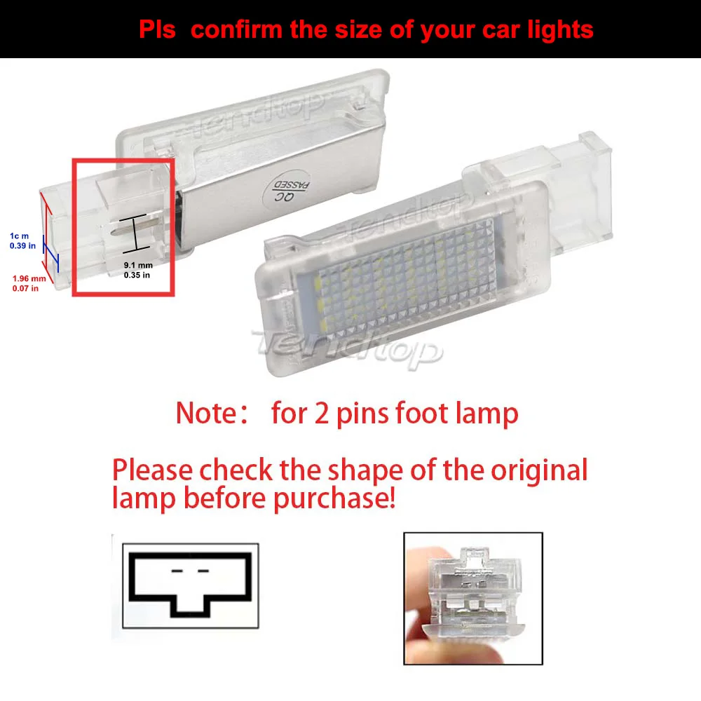 LED Footwell Light Luggage Compartment Glove Box Lamp For VW Caddy Golf 4 5 6 EOS Jetta Passat B7 B8 CC Touareg Tiguan Door Lamp view 6