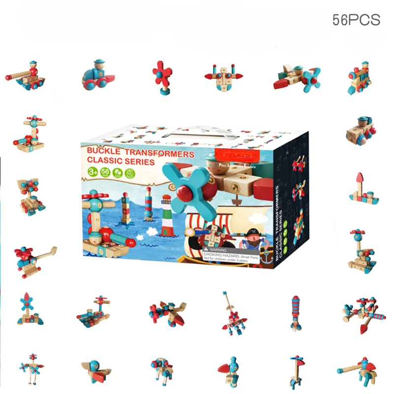 

Toddler Toys Puzzle Block Assembling Building Blocks Set Montessori Wooden Unique Toy Diorama Constructor Dollhouse Accessories