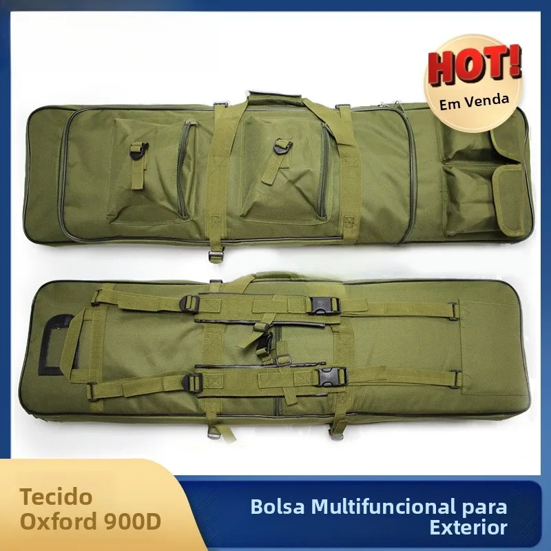 アウトドアスポーツ多機能戦術ダブルショルダーガンバッグハンドヘルドフィールドcs装備ロード厚手ダブルショルダー装備バッグ