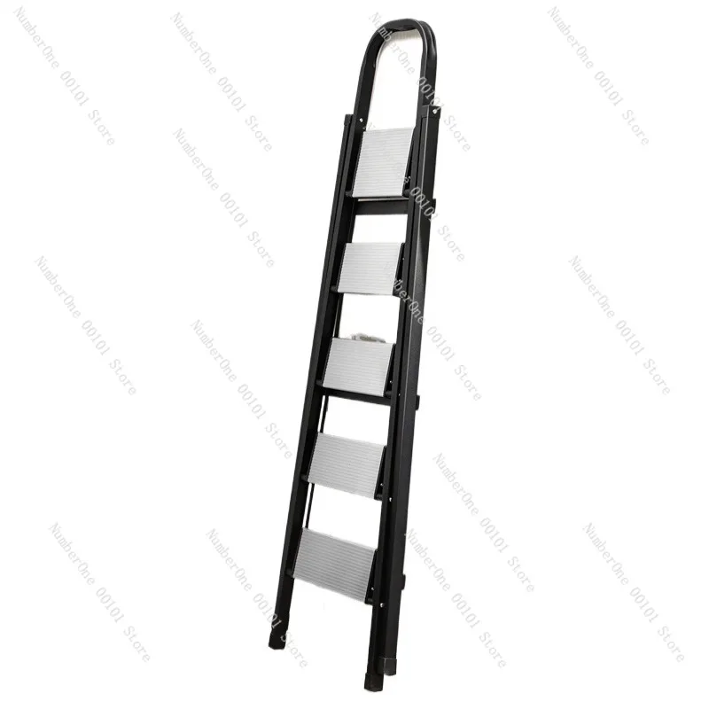 

Double-Layer Steel Pipe Folding Ladder, Multi-Functional A-Frame Ladder with Anti-Slip Design, Heavy-Duty Four-Step Engineering