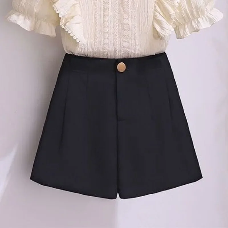 Korean Style Two-piece Women's Short Sets 2 Pieces Office Female Shorts Stylish Hot Promotion Light New Products Kit Ensembles