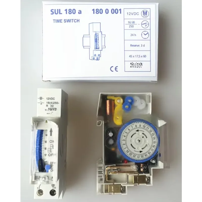 24-Hour mechanical timer with battery DC 12V 24V DC time switch SUL180a