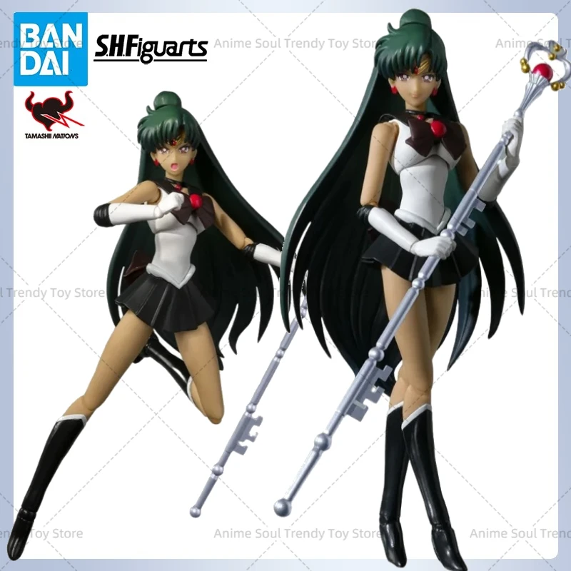 

В наличии Bandai S H Figuarts, оригинальная модель Sailor Moon Meiou Setsuna, кукла, новая фигурка в штучной упаковке, персонажи аниме, гараж