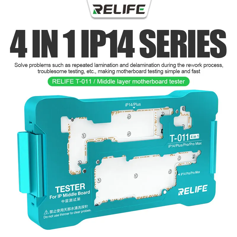 

RELIFE T-011 4 in 1 IP14 Series Middle Motherboard Tester Suitable for IP14/14 Plus/14 Pro/14 Pro Max Motherboard Detection