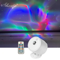 Sharelife Mini RGB Dynamic Aurora LED with Green Laser Star Starry Sky Lights for Home Party DJ Birthday Stage Lighting SA200