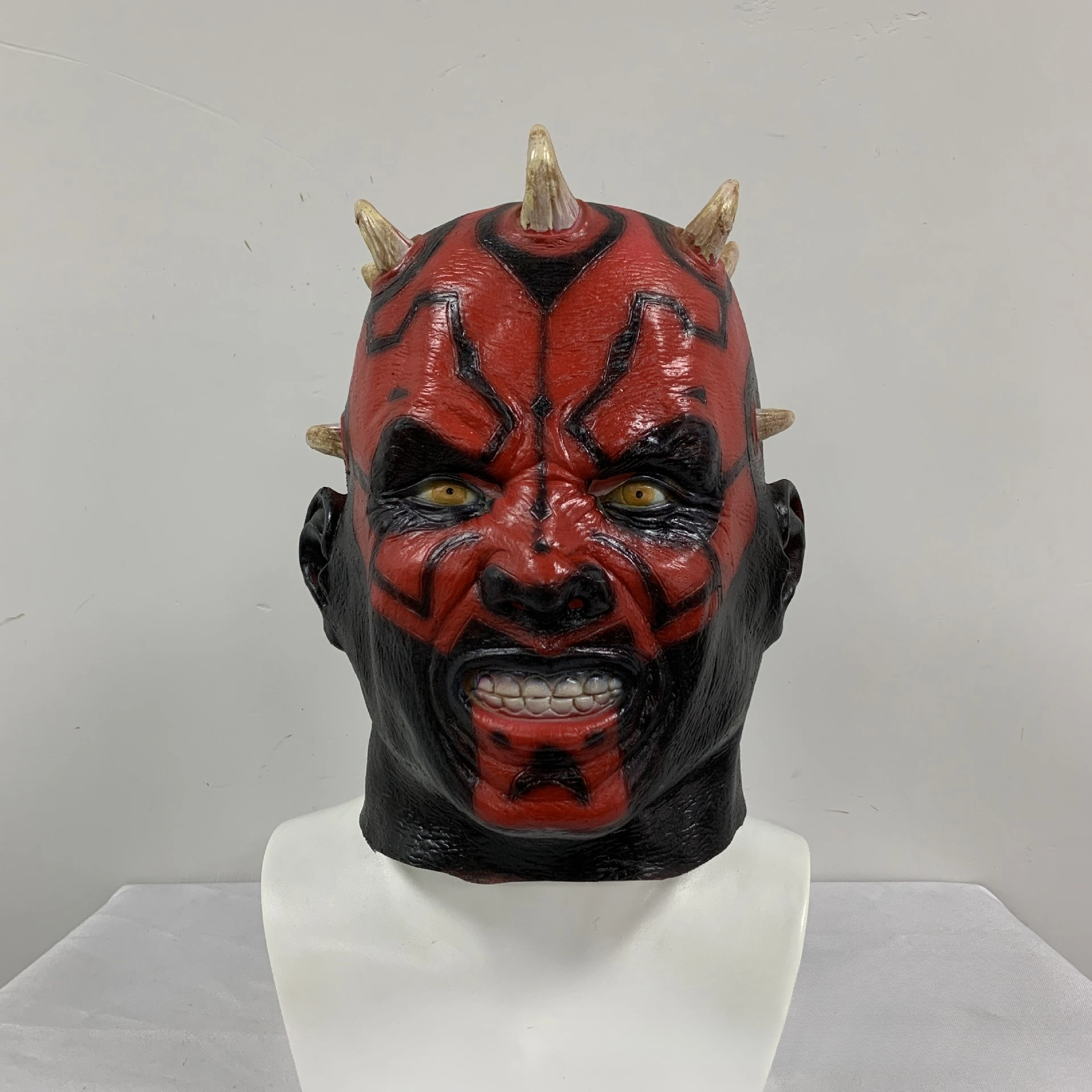 Máscara de Darth Maul Alien, Caballero Jedi Sidious, Espada de Luz Sith, Máscara de Halloween, Accesorios de Película de Ciencia Ficción, Máscaras de Cosplay de Darth Maul