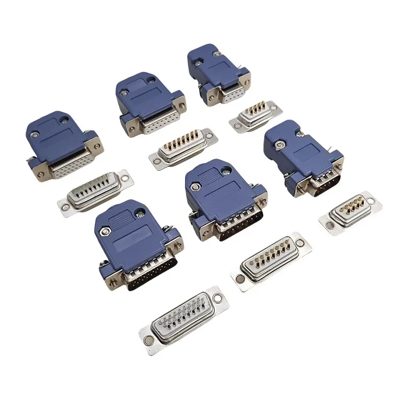 

20Pcs DB9 DB15 DB25 DB26 VGA Port Adapter Male Female Plug Socket Solder Connector with Plastic Shell Cover
