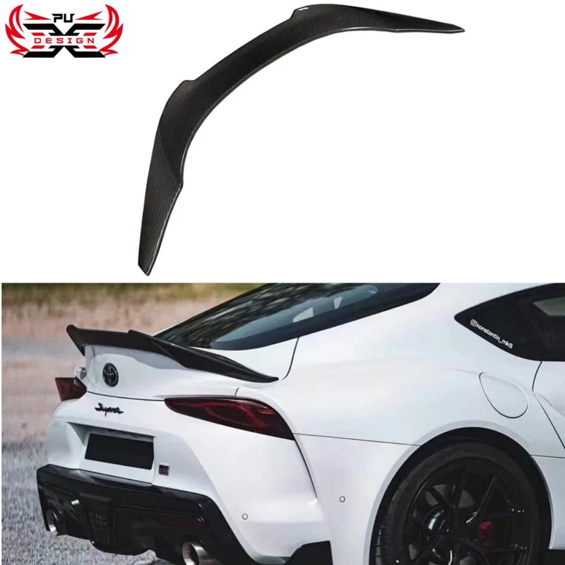 M Style Spoiler Carbon Fiber Rear Roof Spoiler Wing Trunk Lip For Toyota SUPRA A90 A91 2019-2023 Car Styling