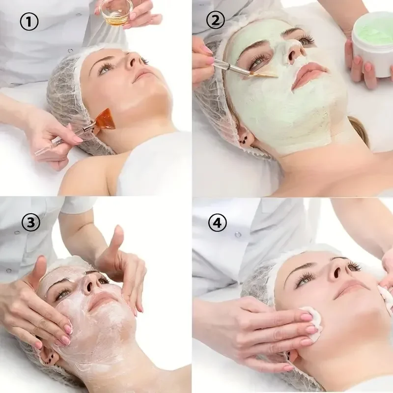 Diy máscara facial mistura tigela conjunto de silicone aplicador facial escova espátula com colher medida ferramenta cuidados com a pele facial suprimentos beleza