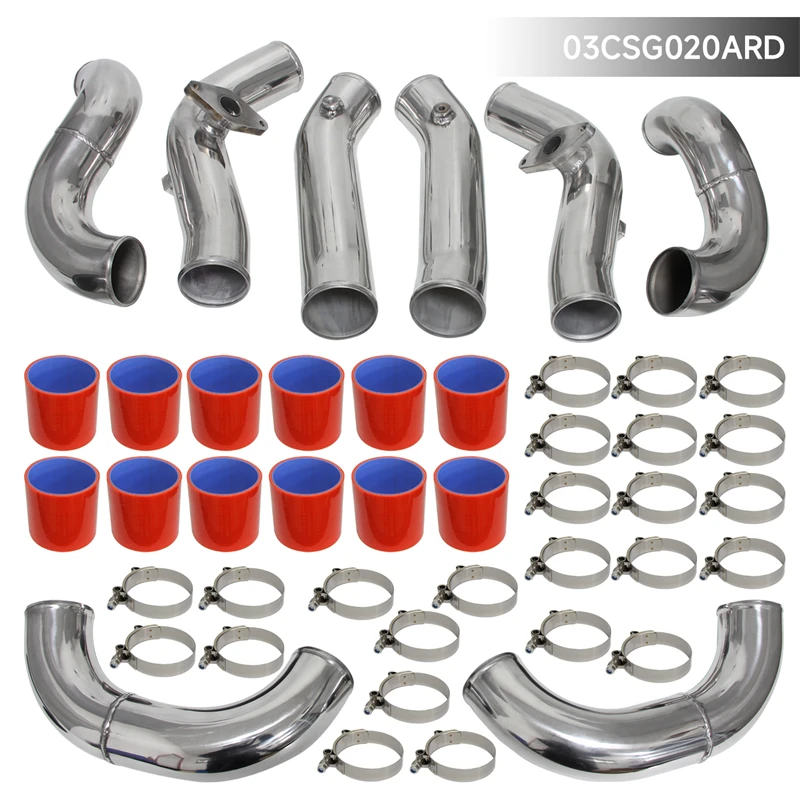 Racing Turbo Intercooler Piping Kit Black Blue Red For Nissan GT‑R R35 VR38DET VR38 2009‑2015 Performance