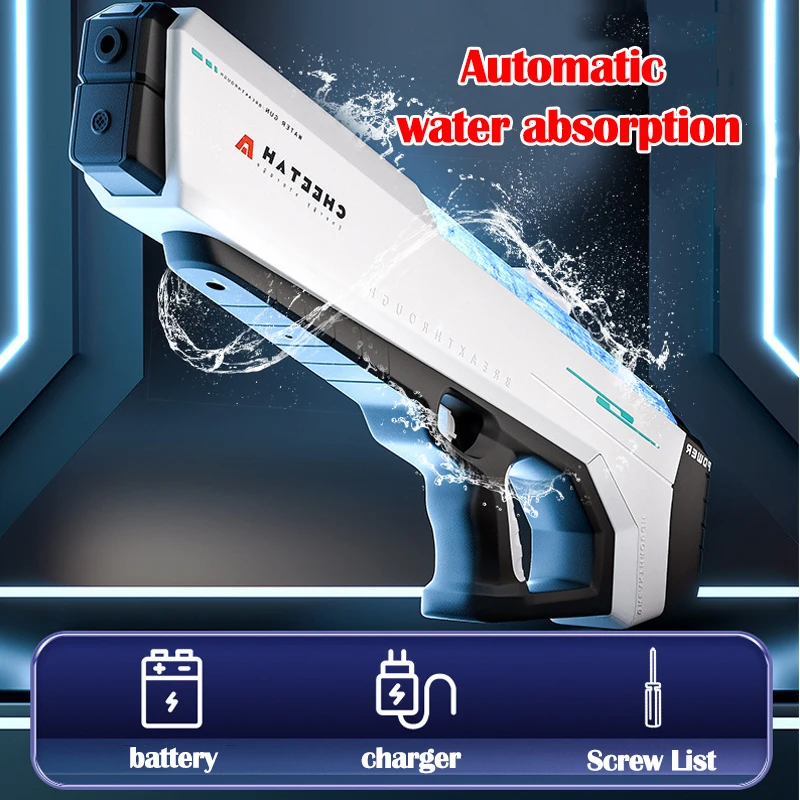 Pistola ad acqua giocattolo elettrico all'aperto di grande capacità assorbimento d'acqua a induzione automatica pistola ad acqua ad alta tecnologia giocattoli d'acqua per bambini