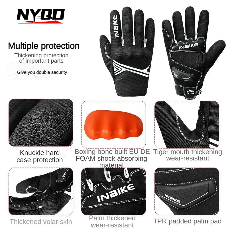 Motorcycle Gloves for Riding Touch Screen for Anti Drop and Breathable Rider Equipment Thickened and Wear-resistant Tiger Mouth