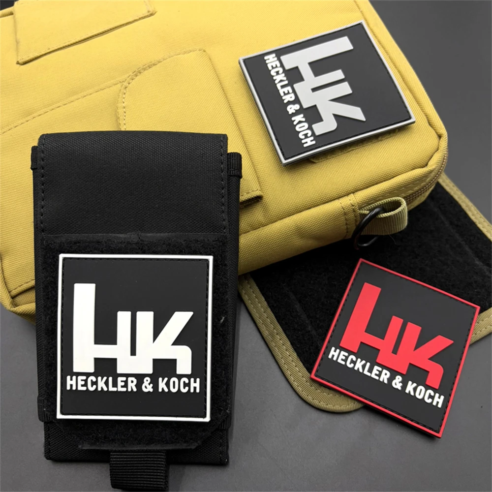 1Pc Hk Three-Color Pattern 3D Pvc Material Patch Badge, Luminous Effect, with Hook Buckle on the Back, Suitable for Bags, Backpacks, Vests and Kimono Decorative Embroider Patches
