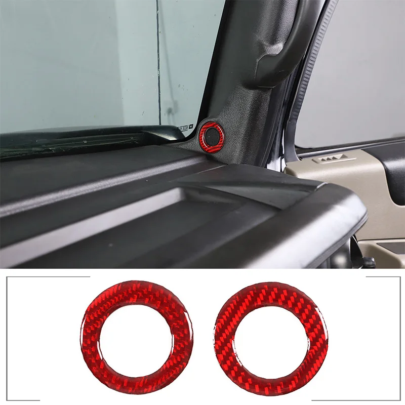 

For Hummer H2 2003-2007 soft carbon fiber car A-pillar horn ring decoration sticker interior modification accessories