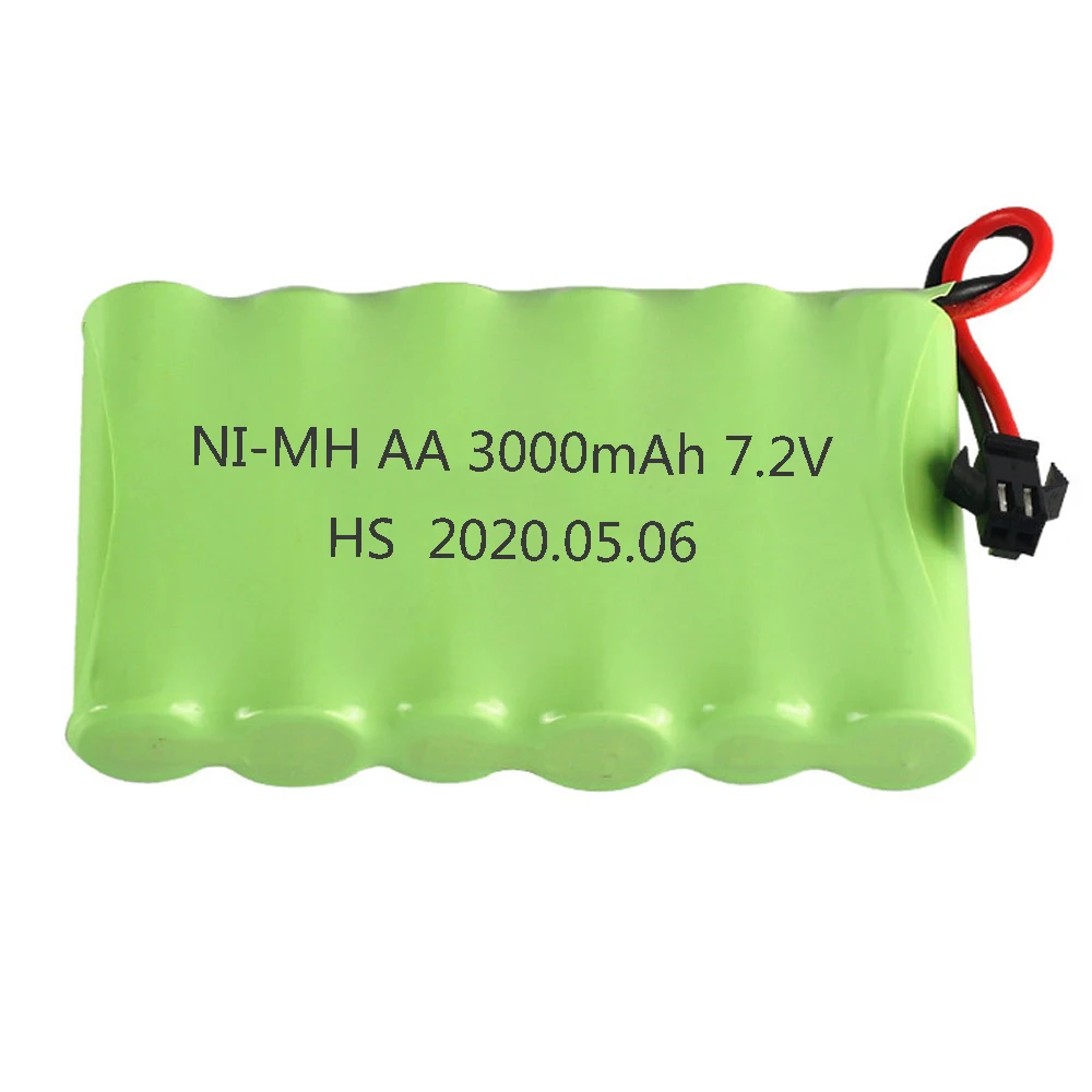 M modello NIMH Batteria 7.2V 3000mah Batteria con il Caricatore set Per Il Giocattolo Del Rc Auto Barche Pistole AA Ni-Mh 2800mah 7.2v Batteria