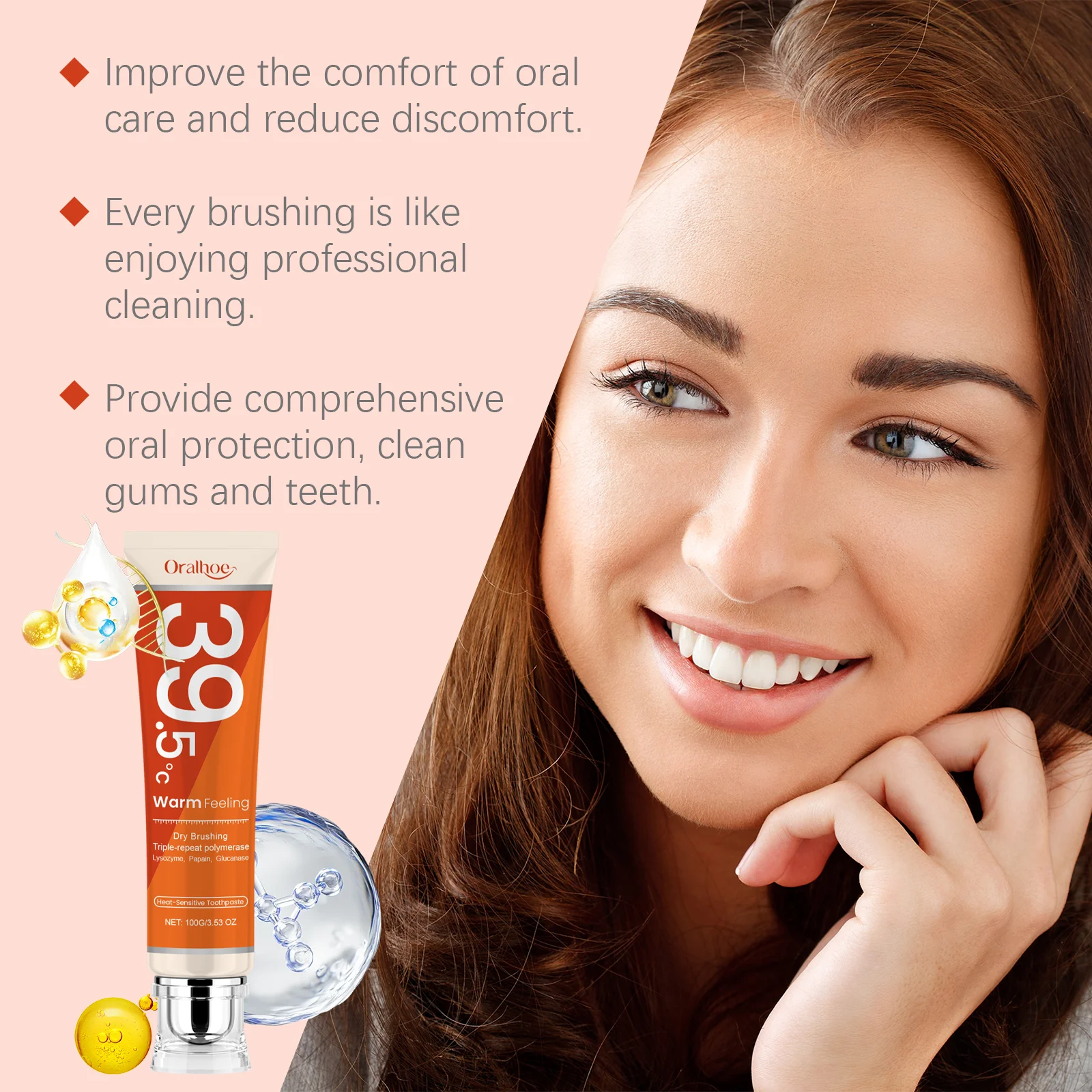 ORALHOE Heat-Sensitive Toothpa - Teeth Whitening Enzymes review and price