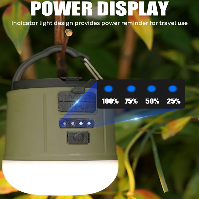 Neue multifunktion ale harte Licht Zelt leuchte Outdoor wasserdichte Notfall Camping Licht tragbare wiederauf ladbare Leistung Camping Lampe