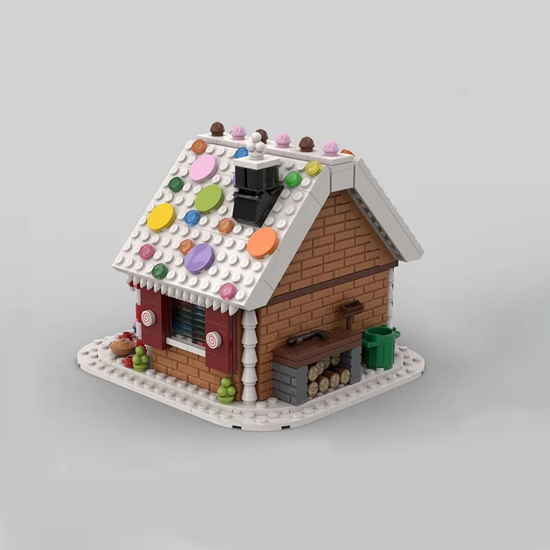607 pezzi di pan di zenzero casa MOC Natale pan di zenzero casa educazione costruzione fai da te blocchi giocattoli di compleanno regalo