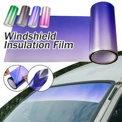 150cm Gradient Purple/Green/Black Car Sun Visor Strip Tint Film Front Windshield Solar Protection Film UV Shade Car Accessories