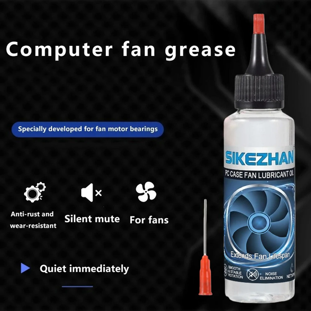 Picture 4: PC Fan Lubricant Oil for Computer Case CPU GPU Cooler Bearing. Silent Noise Reduction. Anti-Rust Long-Lasting Maintenance Fluid