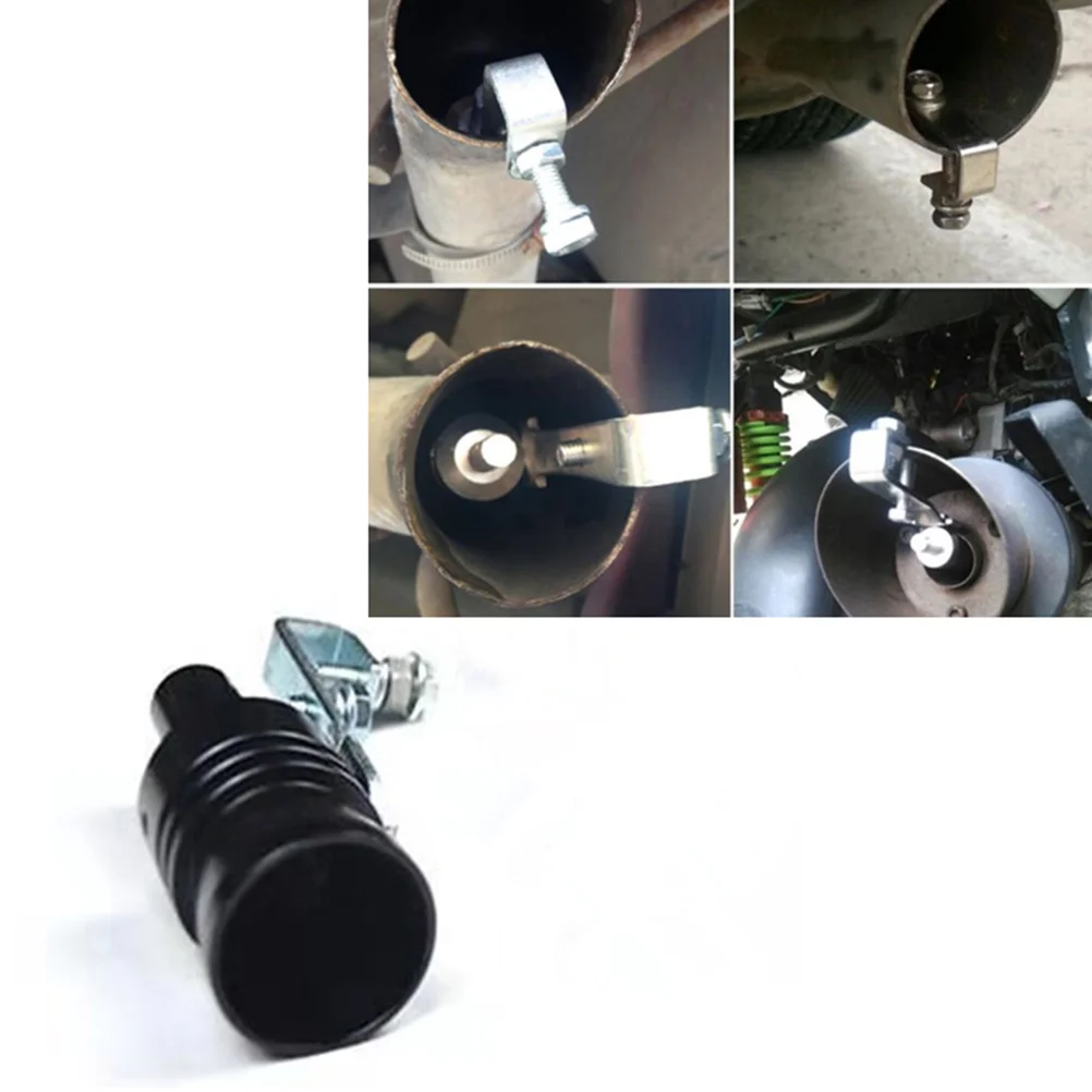 2PCS XL Size Car Tuning Turbine Whistle Exhaust Sounder Sounder Tail Black exhaust whistle car roar maker