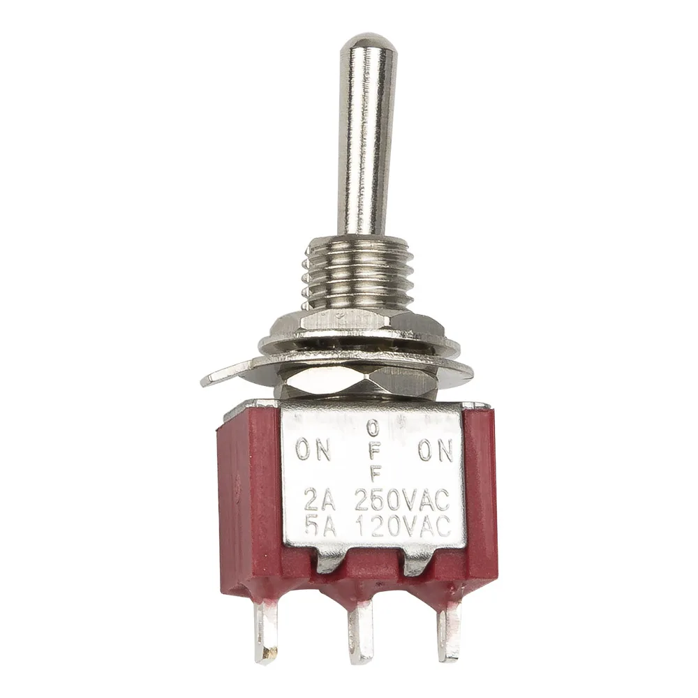 10pcs/lot MTS-113 perforate diameter 6 mm 1 self lock 1 reset 3 pin ON - OFF - (ON) SPDT 3 positions toggle switch