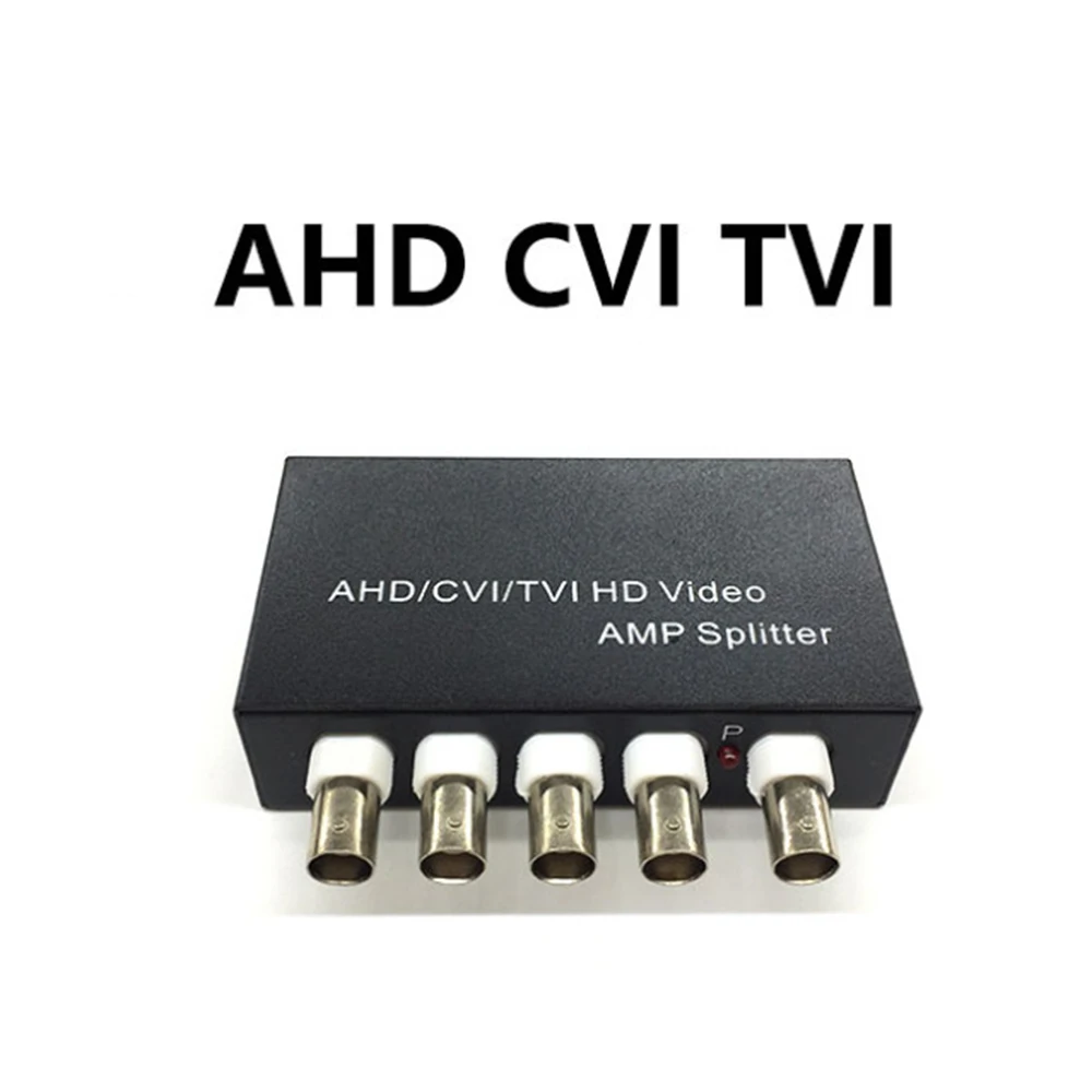 KK-B2-Signal 1 in 4 Out AHD/CVI/TVI Video Splitter HD Coaxial Camera,Black